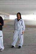 GNE Signature Zip-Up Hoodie Grey